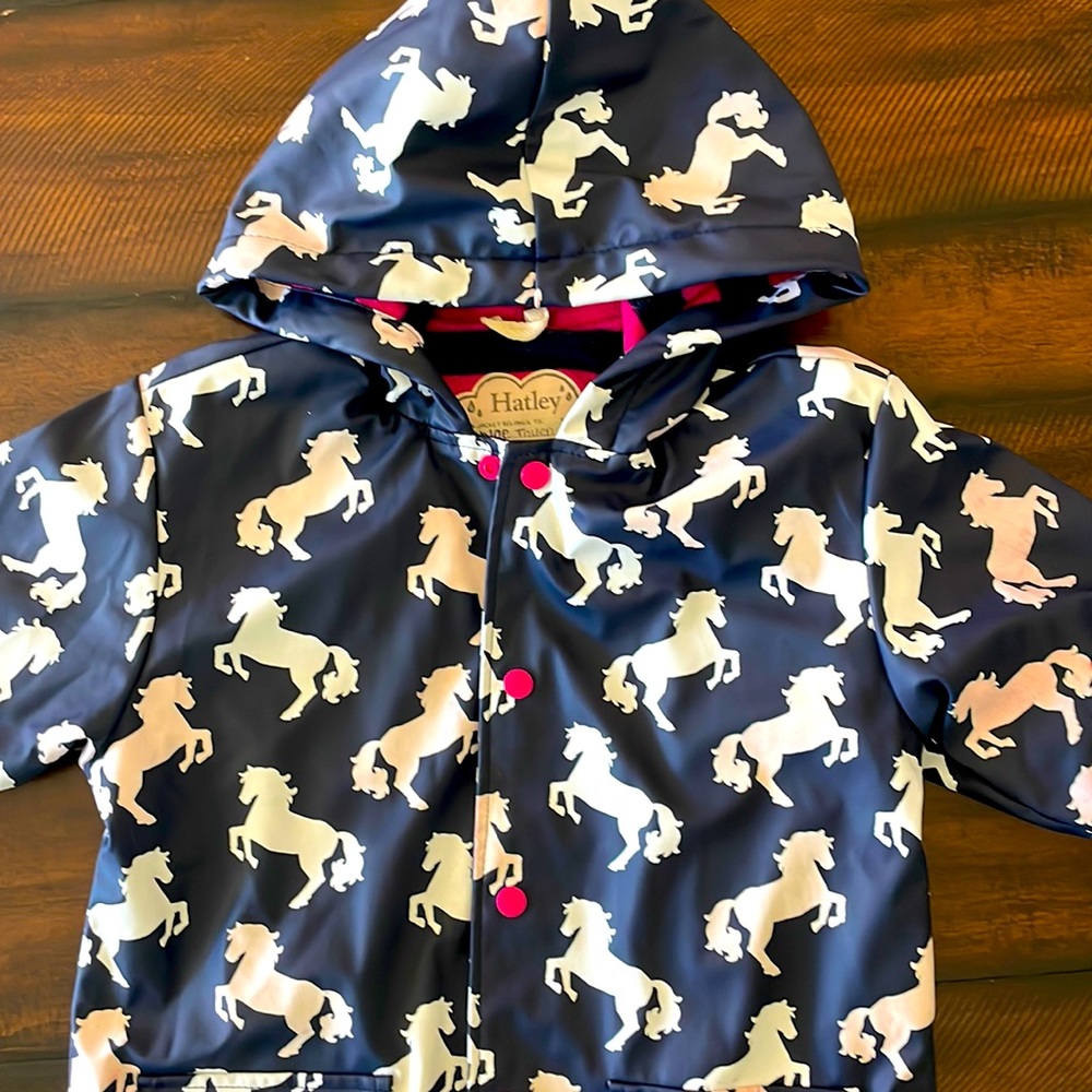 Hayley Horse Print Raincoat Size 7